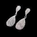 Women Girl Crystal Rhinestone Water Drop Dangle Earring Bride Wedding Jewelry TO