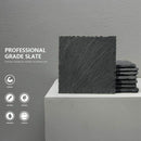 Slate Coasters with Square Slate Coasters ( Set of 8, Square - Black) K6G2
