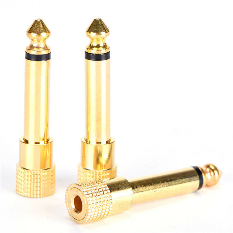 6.3mm 1/4" Male plug to 3.5mm 1/8" Female Jack Stereo Headphone Audio Adapters S