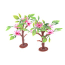 2pcs 9cm Flowering trees Railway Park HO SCALE Layout Scenery Decor MO