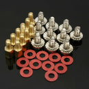 30Pcs 5mm Brass Standoff 6-32-M3 PC Case Motherboard Riser + Screws + Washers