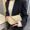 Fashion Lattice Pattern Women Handbag Chain Shoulder Underarm Bag (Khaki)