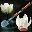 Modern Design Toilet Brush and Holder, Automatic Opening and Closing Lotus  X6W4