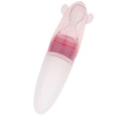 Baby Silicone Feeding With Spoon Feeder Food Rice Cereal Bottle pink
