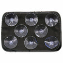 New Universal Black Motorcycles Motorbike Pillion Pad Seat 8 Suction Cup Cu
