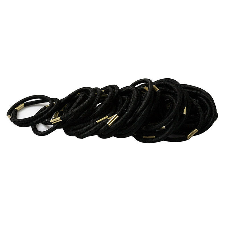 10x Women Black Elastic Hair Ties Band Ropes Ring Ponytail Holders Best Offer MO