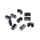 10PCS DC3-10P 2.54mm 2x5 Pin Right Angle Male Shrouded header IDC Socket ME