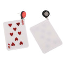 Playing Cards Dangle Earrings Nightclub Poker Hearts 8 Ear Stud Rock Earring