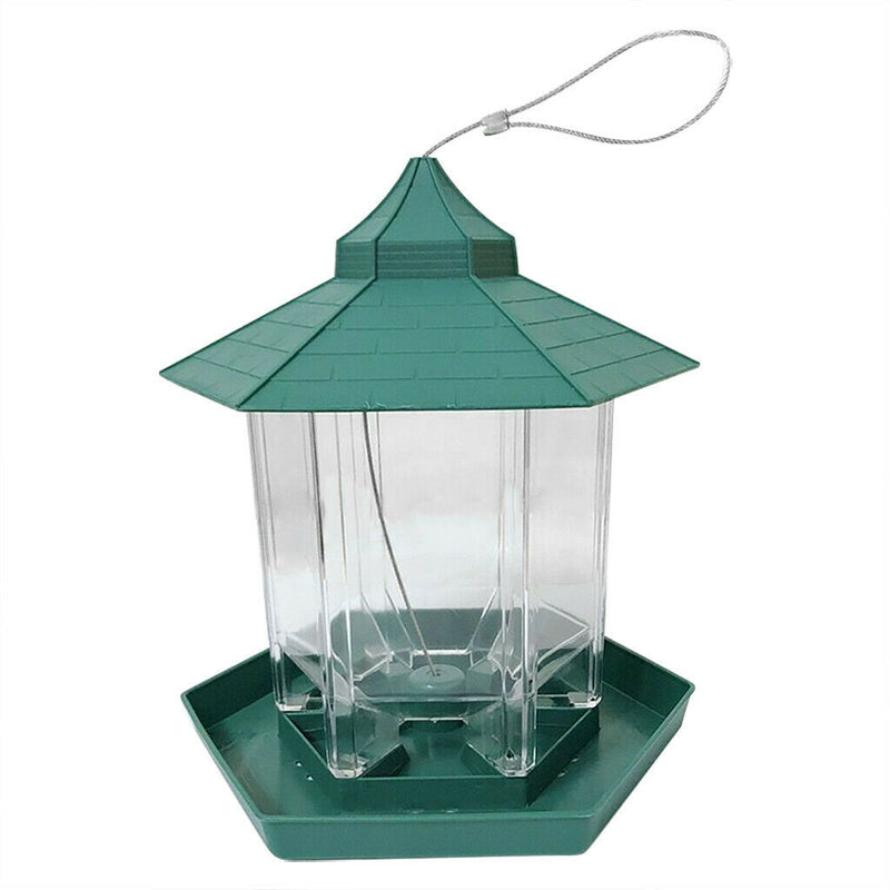 2020 Bird Feeder Hanging for Garden Yard Decoration Hexagon Shaped With Roof