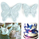 2x/Set Butterfly Cake Fondant Sugarcraft Mould Cookie Plunger Cutter Mold Too 3C
