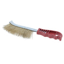 Steel Heavy Duty Dense Wire Hand Brush For Metal Rust Paint Cleaning Dark Red