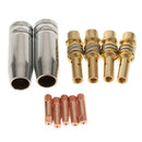 11Pcs Air Plasma Cutter Mig Welding Contact Tips Nozzle Connecting Rod