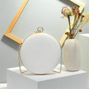 Round Banquet Party Bag With Hasp Lock Women Bag Day Clutches Ladies Weddin