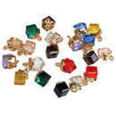 20pcs Fashion Cube Crystal Necklace Pendants Charms for Jewelry Making Craft