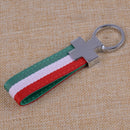 Italy Key Strap Keychain PU Leather Keyring Italian Flag