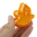 Halloween Pumpkin Ghost Theme Plastic Cookie Cutter Plunger Cake Decora Tool Gw