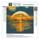 5D DIY Full Drill Diamond Painting Rising Sun Sea Cross Stitch Embroidery