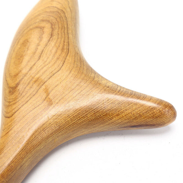 triangle body wood neck shiatsu reflexology wooden spa therapy massager blood SE