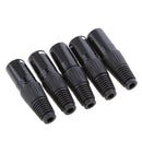 5pcs XLR 3 Pin Microphone Mic Male Audio Cable Plug