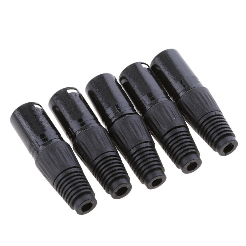 5pcs XLR 3 Pin Microphone Mic Male Audio Cable Plug