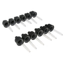Set of 12pcs Eye Droppers Tops for Essential Oil 15ml (1/2 Ounce), Black, Glass