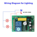 2Pcs AC 220V RF 433Mhz Wireless Remote Controls Switch 2CH Relay Receiver Module