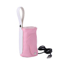 USB Travel Mug Baby Milk Warmer Heater Feeding Bottle Insulated Bag (Pink) A