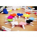 50 pcs Mini Hearts Wooden Pegs Photo Clips Craft Wedding Party Xmas Decor PEJ