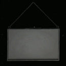 2 Sided Hanging Glass Display Frame for Photo Picture Specimen 18x13cm