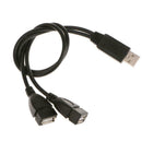 USB 2.0 Male To 2 Dual USB Female Jack Y Splitter Hub Adapter Hubs Power Co A1K4
