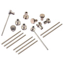 10 Sets Guitar Spoke Wheel Truss Rod Nut Hat Shape with Steel Bar for Guitar