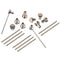 10 Sets Guitar Spoke Wheel Truss Rod Nut Hat Shape with Steel Bar for Guitar