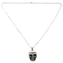 Jewelry Stainless Steel Skulls Gothic Pendant with 60cm Necklace, Black Sil