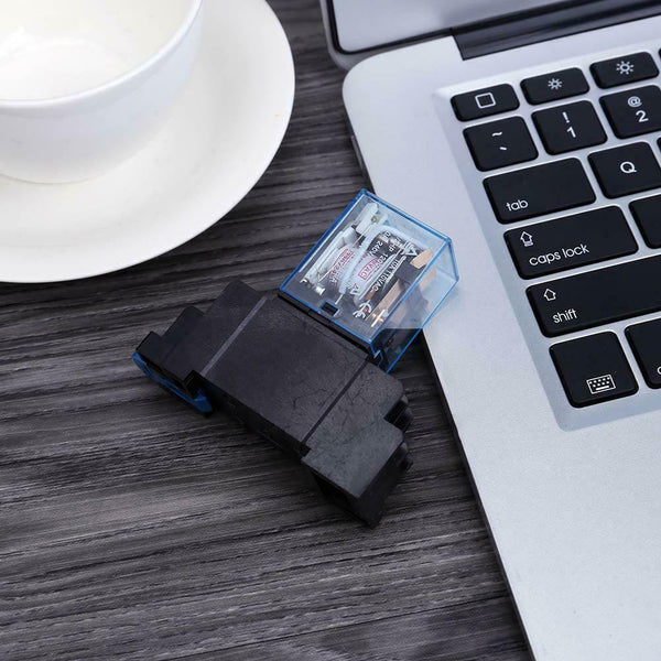 220V 10A LY2NJ Mini 8 Pin Coil Power Electric Relay With Socket Base Black A#S