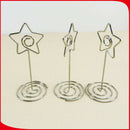 10pcs Metal Star Table Number Photo Holder Stands for Weddings Party Gather F7Z8