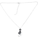 Women Fashion Cute Black&White Cats Pendant Necklace 3