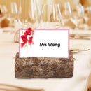 10pcs Wooden Wedding Name Place Card Holders Clip Photo Table Number Stand