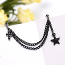 Black Cross Drop Star Tassel Earrings Tragus Helix Cartilage Piercing Ear S OZ