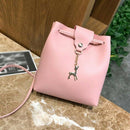 Womens Leather Crossbody Bag Small Deer Pendant Shoulder Bags Purse Messeng T8P1