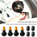 4Pcs TR412 Chrome Alloy Tubeless Rubber Wheel Tyre Valve For Cars Motorcyc3C