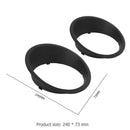 1 Pair Front Light Headlight Trim Cover Bezels for Jeep Wrangler JK 07-17 A