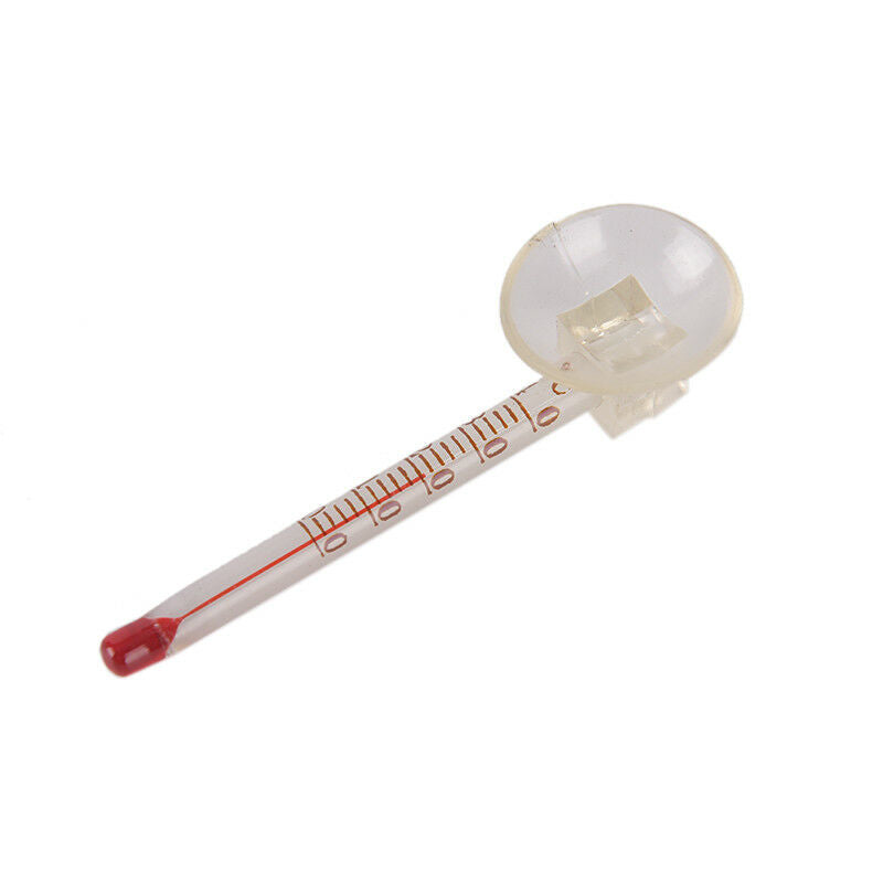 Glass meter aquarium fish tank water temperature thermometer suction cup TEUS
