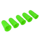 Anti-slip Hot Glue Gun Finger Caps Silicone Finger Cover Sleeve (Green 5pcs