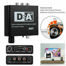Optical Coaxial Digital to Analog Audio Converter RCA 2019 AUX Jack Adapter U3D9