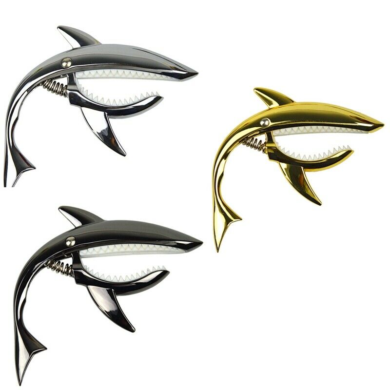 New Alloy Personality Shark Capo Ukulele Guitar Parts and Accessories Black