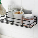 Practical Iron Shelf Adhesive Storage Rack Holder Shower Shampoo Organizer  Y9X5