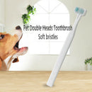 Double Heads Teeth Brushing Breath Freshener Oral Care for Dog Cat KittenBX