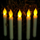 6pc 165mm Battery Powered LED Long Taper Candle for Church Home Party Decor