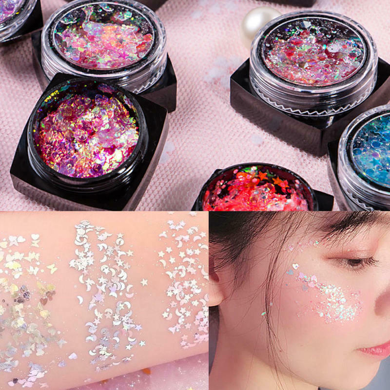 12pcs Nail Art Glitter Powder Dust UV Gel Acrylic Powder Sequins Party Nails Tip