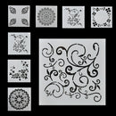 7PCS Craft Embossing Template Wall Painting Layering Stencils for Scrapbooking^
